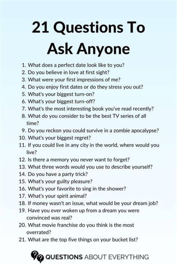 21 questions game to ask a guy 21 questions game to ask a guy