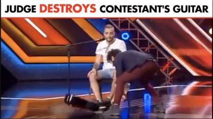 A judge breaks a guitar on a participant💔😡 - x factor destroy guitar ukraine