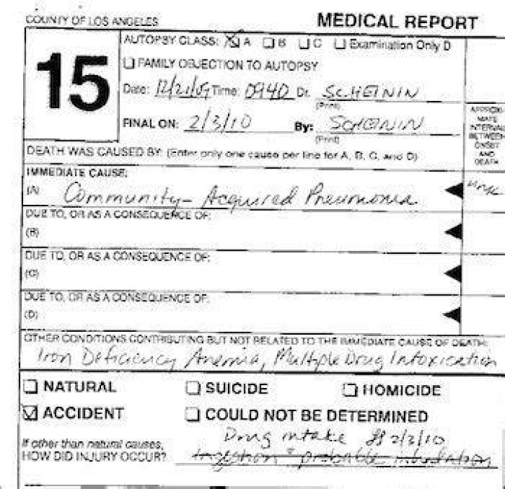 Brittany Murphy Autopsy