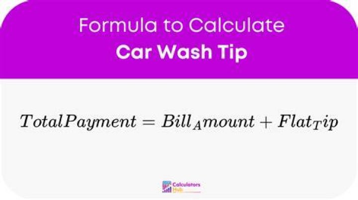 car wash tip calculation