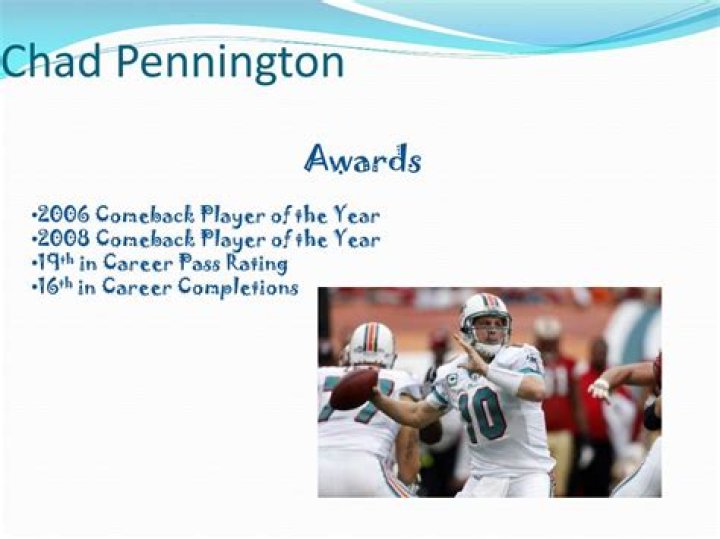 Chad Pennington awards