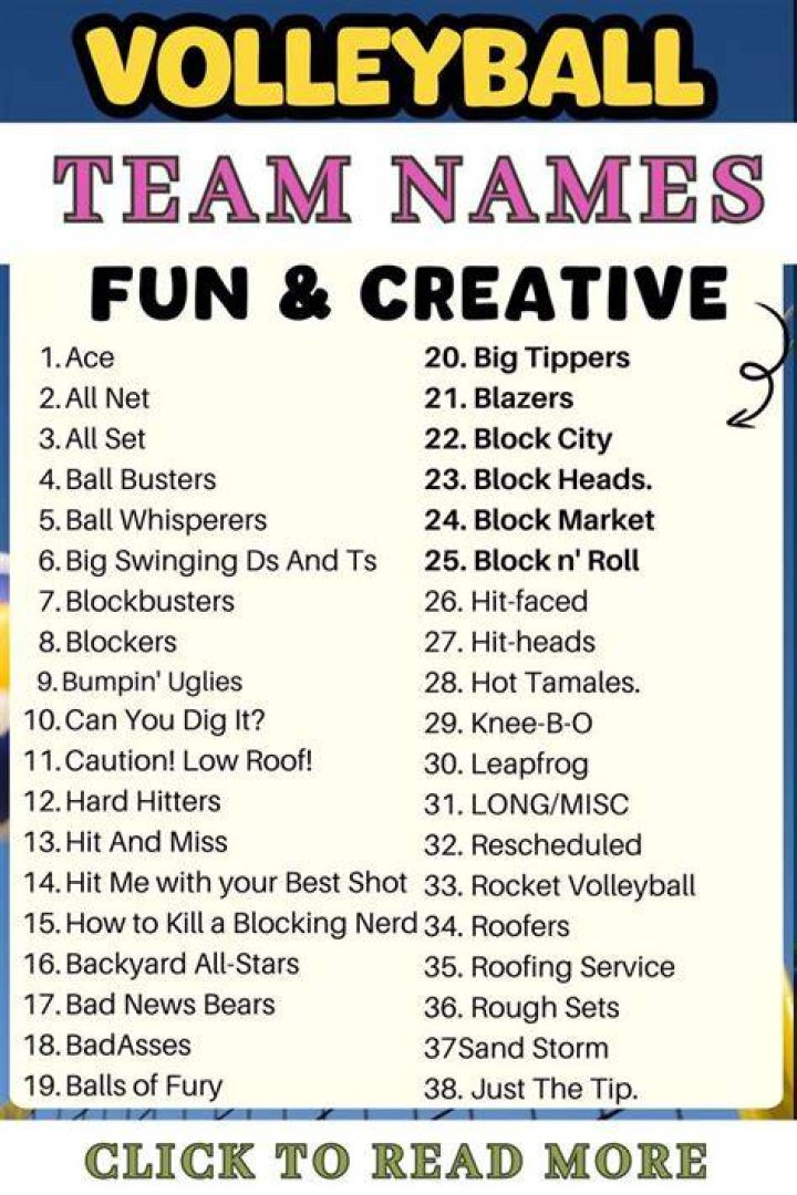 clever volleyball team names