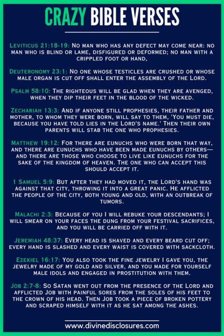 Craziest Bible verses Craziest Bible verses