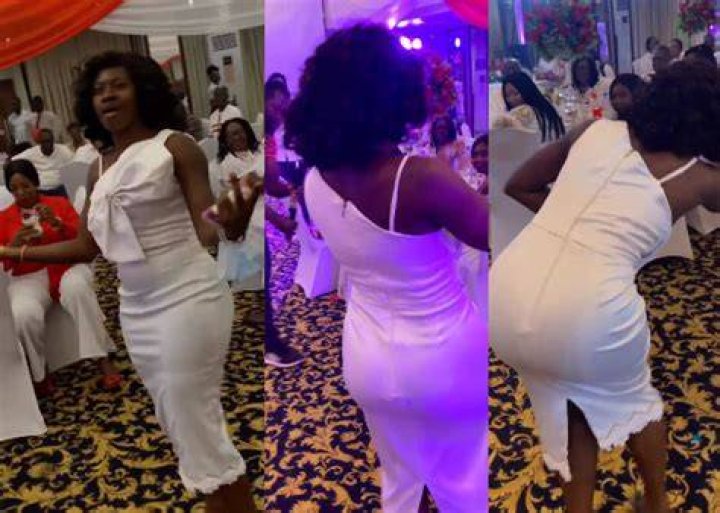Cute lady steals show at wedding with her beauty and dance.
