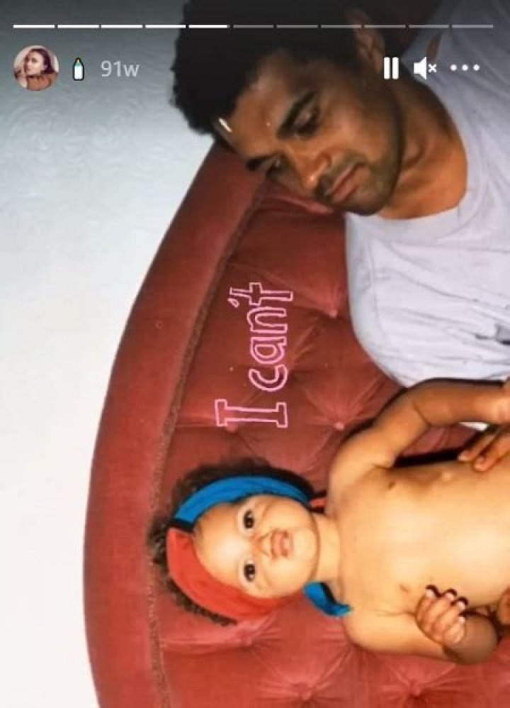 Daisy Maskell with her father as a baby