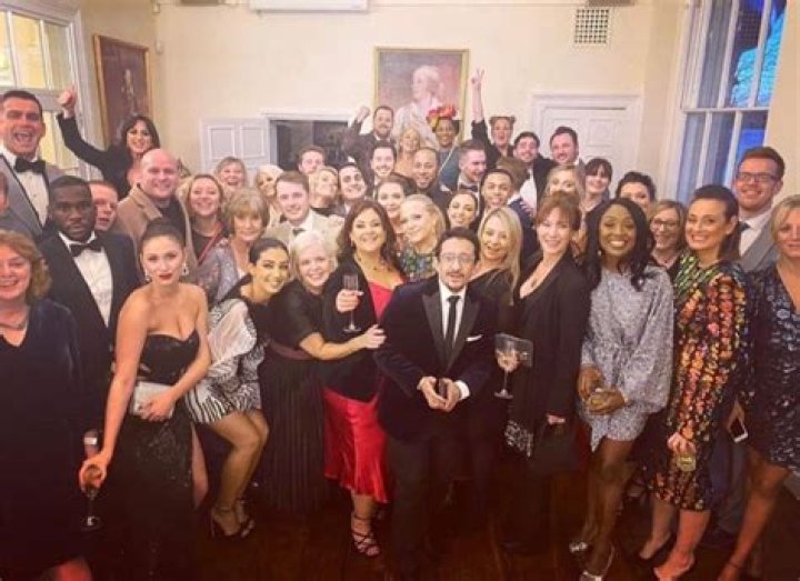 Danielle Harold with the casts of EastEnders