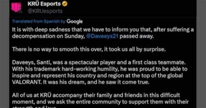 Daveeys Death Cause