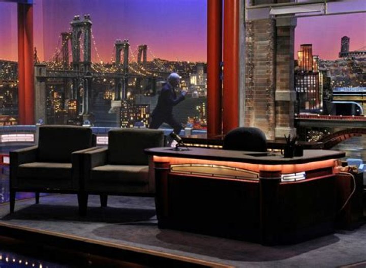 David Letterman on stage