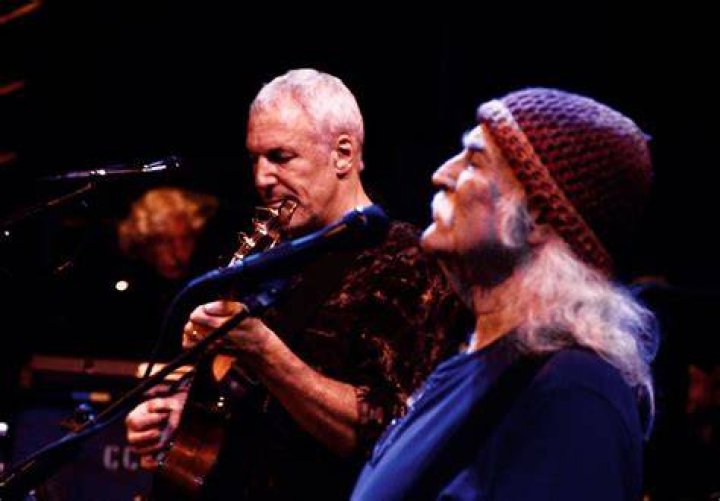 Davis Crosby and Jeff Pevar on stage during the sky trails tour