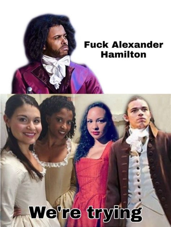 Funny Hamilton memes on the internet.
