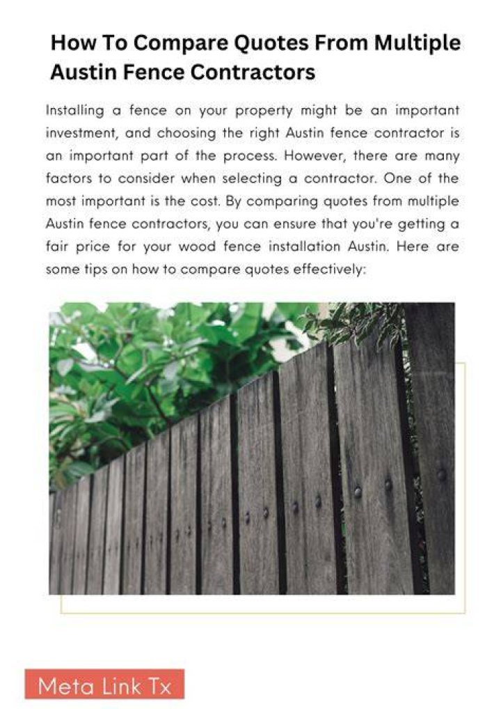 getting quotes from fence contractors