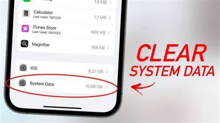 how to clear system data on iphone
