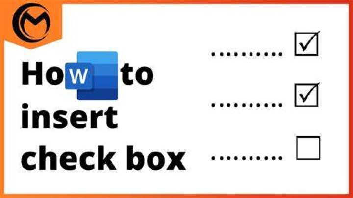 How to make a checkbox in Word