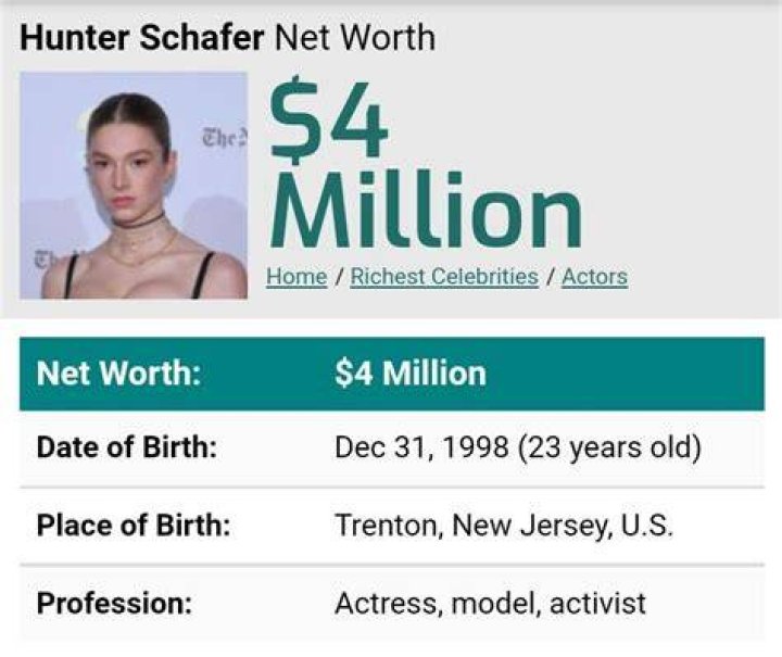 hunter schafer net worth