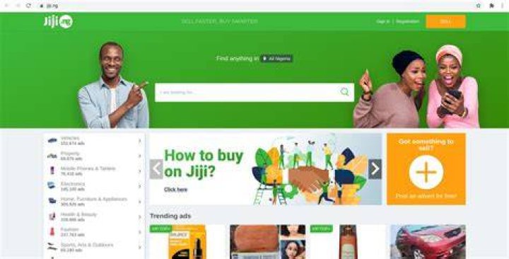 Jiji homepage screenshot