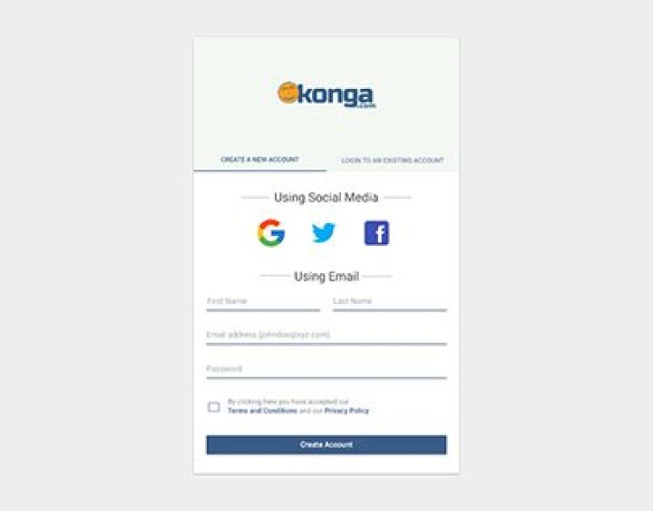 Konga seller registration page