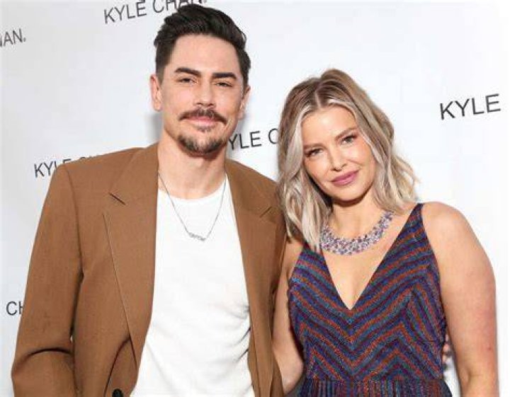 (L-R): Ariana Madix, Tom Sandoval, and Raquel Leviss at an event