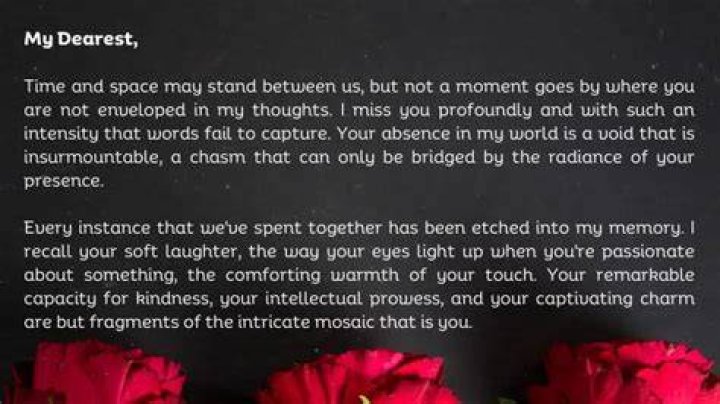 Missing you love letters Missing you love letters