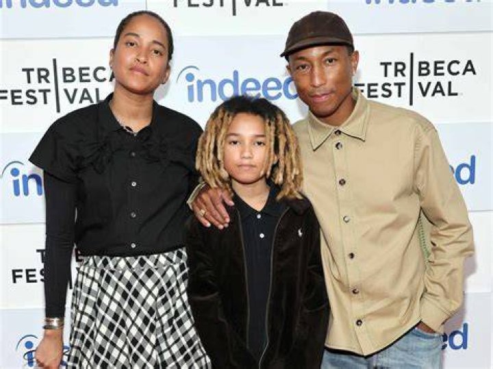 Pharrell Williams with his son, Rocket Ayer Williams