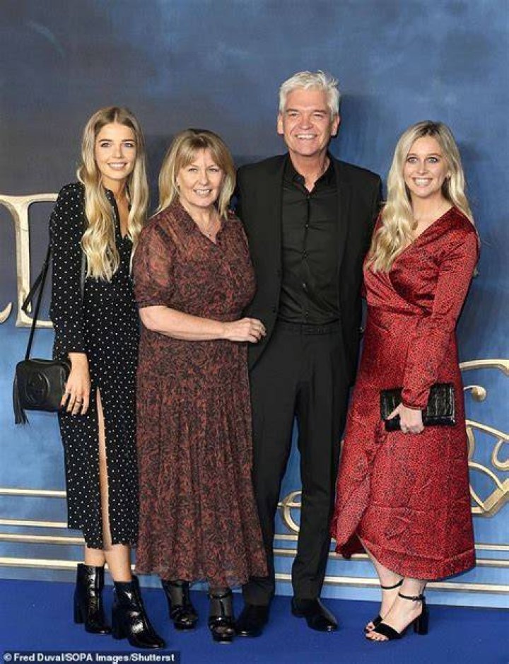 Phillip Schofield with his wife and daughters