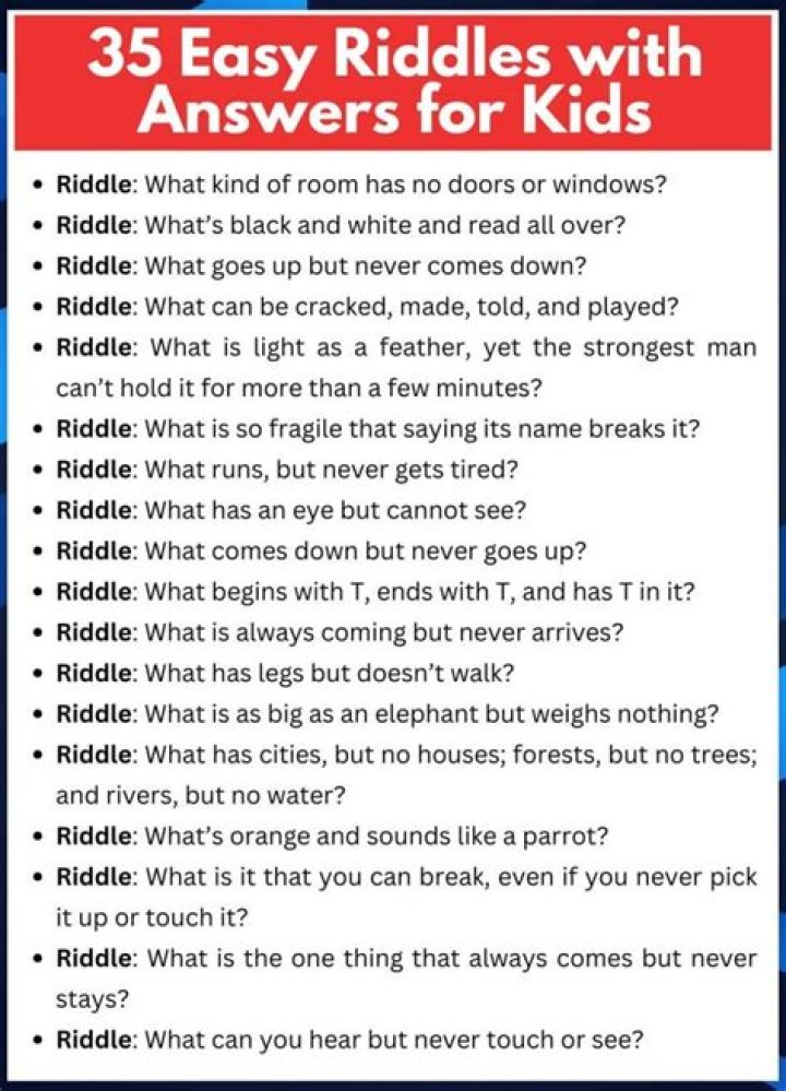 Riddles for teens with answers