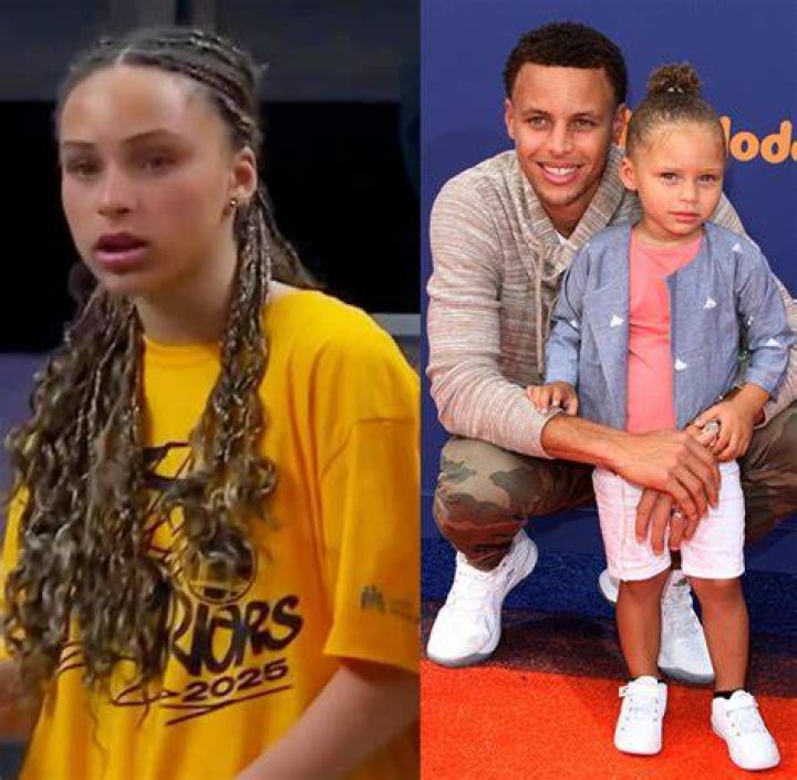 Riley Curry and Stephen Curry