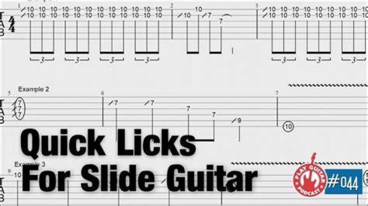 Slide Licks in Open E Tuning - SL004 - rock songs played in open e tuning