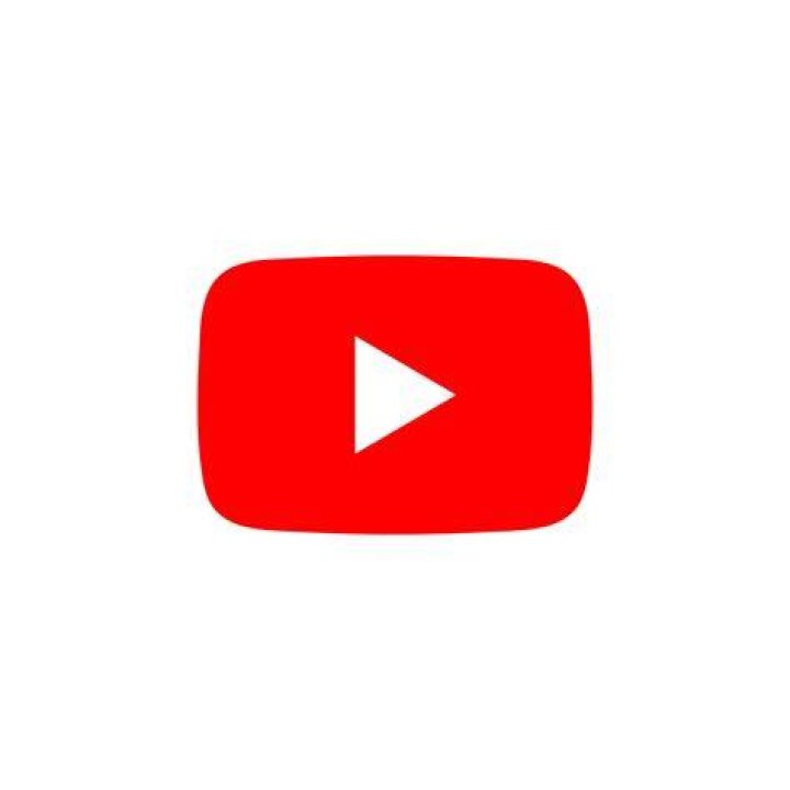 The YouTube logo on the screen.