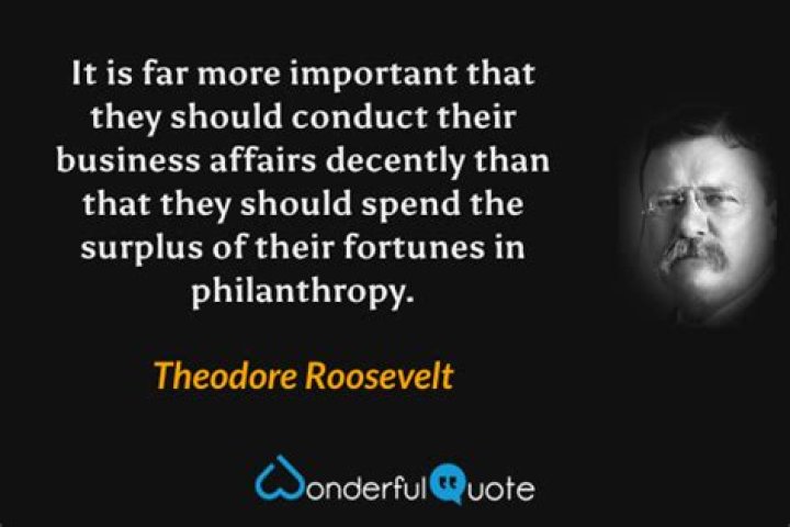 Theodore Roosevelt philanthropy