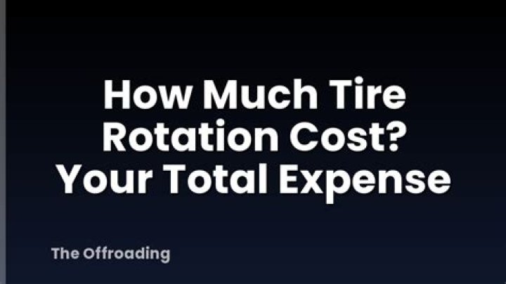 tire rotation expense tire rotation expense