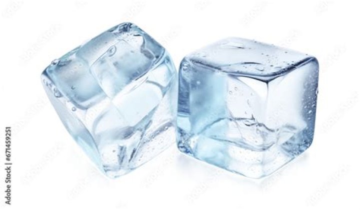 two ice cubes