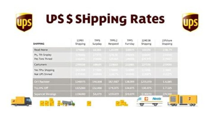 UPS shipping rates