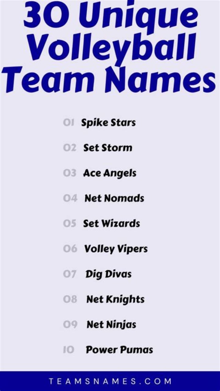 volleyball team names