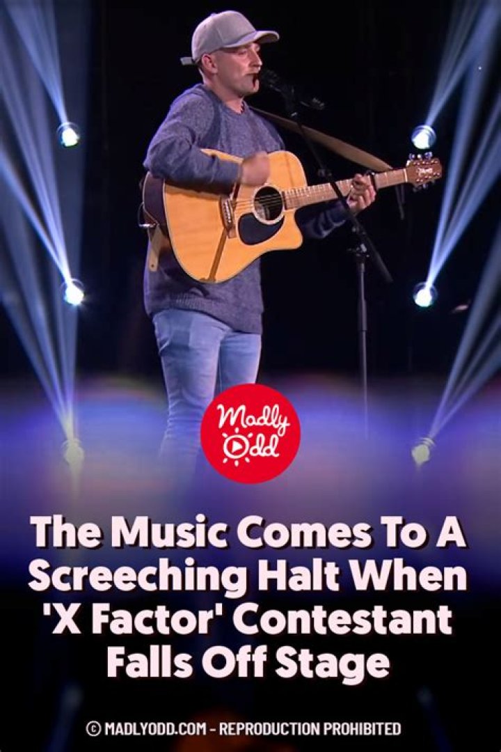X FACTOR CONTESTANT FALLS OFF STAGE! | The X Factor UK - x factor judge smashes guitar subtitles